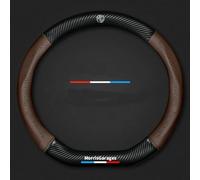 Steering Wheel Cover for MG3 MG4 EV / MG5 / MG6 MG HS/MG Marvel R, Leather Wheels Cover Sports Elastic Wheel Cover Anti-slip Elastic Auto Steering Protector,Brown