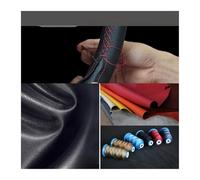 Steering Wheel Cover For Mitsubishi For Galant 2008-2012 Car Steering Wheel Braid Cover Genuine Leather Car Steering Wheel Cover(Black Thread)