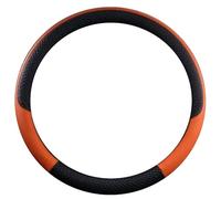 Steering wheel cover for Mitsubishi Grandis 2003-2011 NA,Breathable Anti-slip Protector,PU Leather,Car Accessories Interior,Universal 15 inch/38cm,Orange