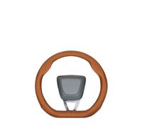 Steering Wheel Cover For Model 3 Y X S 2024Suitable For Tesla Ultra-Thin Breathable Leather Steering Wheel Cover Suitable(Brown D-Type Size S)