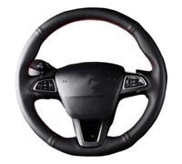 Steering Wheel Cover For Mondeo For Fusion 2013-2019 For EDGE 2015-2019 DIY Microfiber PU Leather Car Steering Wheel Cover Hand-stitched(Orange Thread)