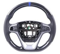 Steering Wheel Cover For Opel For Insignia 2008-2013 For Astra J For Cascada For Mokka 2012-2019 Car Steering Wheel Cover Carbon Fiber Stitched Leather(A Carbon Blue thread)