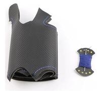 Steering Wheel Cover For Opel For Insignia 2008-2013 For Astra J For Cascada For Mokka 2012-2019 Car Steering Wheel Cover Carbon Fiber Stitched Leather(B Blue thread)