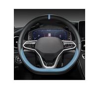 Steering Wheel Cover For Passat For Caddy For Tiguan 2015-2021 Teramont For Atlas For T-Roc T-cross 2017-2021 D Shape Car Steering Wheel Cover Car Steering Wheel Protector(BLUE)