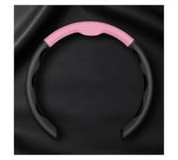 Steering Wheel Cover For Peugeot 208 2008 308 3008 408 4008 508 5008 107 206 301 Genuine Leather Car Steering Wheel Cover Ultra-thin Breathable 38cm Car Steering Covers(Black Pink)