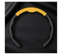 Steering Wheel Cover For Peugeot 208 2008 308 3008 408 4008 508 5008 107 206 301 Genuine Leather Car Steering Wheel Cover Ultra-thin Breathable 38cm Car Steering Covers(Black yellow)