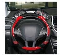 Steering Wheel Cover For Peugeot 208 2012~2018 Car Steering Wheel Cover Carbon Fibre + PU Leather Auto Accessories Interior(4)