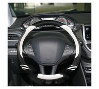 Steering Wheel Cover For Peugeot 208 2012~2018 Car Steering Wheel Cover Carbon Fibre + PU Leather Auto Accessories Interior(1)