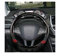 Steering Wheel Cover For Peugeot 208 2012~2018 Car Steering Wheel Cover Carbon Fibre + PU Leather Auto Accessories Interior(1)