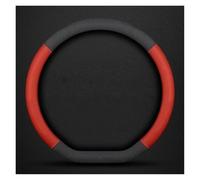Steering Wheel Cover For Puma For Edge For Explorer Car Suede 3D Coining Logo Antislip Steering Wheel Cover Car Steering Covers(D Red)