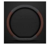 Steering Wheel Cover For Puma For Edge For Explorer Car Suede 3D Coining Logo Antislip Steering Wheel Cover Car Steering Covers(D BrownBreathable)