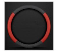 Steering Wheel Cover For Puma For Edge For Explorer Car Suede 3D Coining Logo Antislip Steering Wheel Cover Car Steering Covers(O RedBreathable)