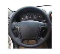 Steering Wheel Cover For Santa Fe 2006-2012 For H-1 Starex 2008-2020 I800 2008-2019 DIY Black Faux Synthetic material Car Steering Wheel Cover Car Steering Wheel Protector(Light Blue Thread)