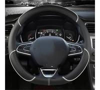 Steering Wheel Cover For Scenic For Clio For Laguna 2 3 4 5 For Kangoo For Megane For Trafic For Talisman For Twingo For Kaptur PU Leather Car Steering Wheel Cover(D shape White)
