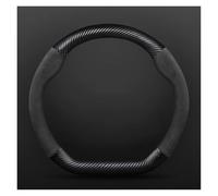 Steering Wheel Cover For Seat For Cupra For Leon Mk3 Mk2 5f For Ibiza 6j 6l For Ateca FR For Formentor Suede Cowhide Leather D Type 38cm Car Steering Wheel Cover(D fiber Black)