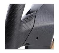 Steering Wheel Cover For Seat For Ibiza 2004 2006 Steering Wheel Wrap Steering Wheel Protector Hand-stitched Black Artificial Leather(Red thread)