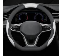 Steering Wheel Cover for Seat Ibiza V Hatchback 2017-2025, Durable Universal Fit Car Interior Accessories and Parts,Black White/D-D