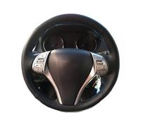 Steering Wheel Cover For Teana For Altima X-Trail QASHQAI For Rogue DIY Hand Stitch Microfiber Synthetic material Car Steering Wheel Cover Car Steering Wheel Protector(Yellow Thread)