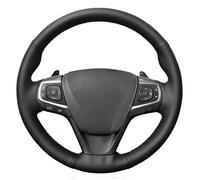 Steering Wheel Cover For Toyota For Camry 2015 2016 2017 For Avalon 2013-2018 Black Leather Car Steering Wheel Cover(White Thread)
