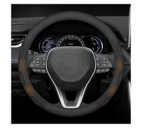 Steering Wheel Cover For Toyota For CHR For RAV4 For Corolla For Highlander For Prius For Yaris For Prius For RAIZE For RUSE For Auris Leather Car Steering Wheel Cover(Orange Leather)