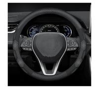 Steering Wheel Cover For Toyota For CHR For RAV4 For Corolla For Highlander For Prius For Yaris For Prius For RAIZE For RUSE For Auris Leather Car Steering Wheel Cover(White carbon fiber)
