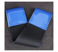 Steering Wheel Cover For Universal 38cm Wheels For Luxury Fashionable Durable Black Brown Carbon Fiber Hand Stitched Car Steering Wheel Cover(BLUE)