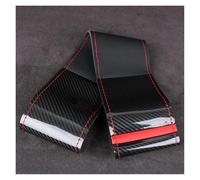 Steering Wheel Cover For Universal 38cm Wheels For Luxury Fashionable Durable Black Brown Carbon Fiber Hand Stitched Car Steering Wheel Cover(Black Red Thread 01)