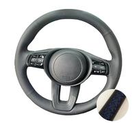 Steering Wheel Cover For Vezel For XRV For X-RV 2023-2024 Hand-stitched Microfiber Leather Car Steering Wheel Cover Braid(Blue Thread)