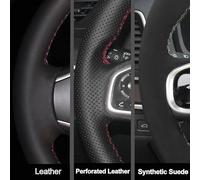 Steering Wheel Cover For VW For Golf 8 2020 For Atlas 2020-2022 Hand-Stitched Non-slip Leather Car Steering Wheel Cover Car Steering Covers(Style 3)