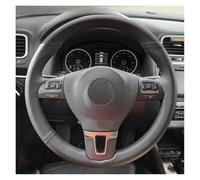 Steering Wheel Cover For VW For Golf Plus For Tiguan For Passat B7 Hand Sewing Steering Wheel Cover Steering Wheel Protector(Gray)