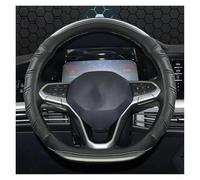 Steering Wheel Cover For VW For Teramont For Atlas For T-Roc For T-cross 2017 2018 2019 2020 2021 D Shape Car Steering Wheel Cover Car Steering Covers(Red-Brown-Panel)