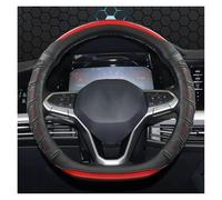 Steering Wheel Cover For VW For Teramont For Atlas For T-Roc For T-cross 2017 2018 2019 2020 2021 D Shape Car Steering Wheel Cover Car Steering Covers(Red)