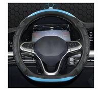 Steering Wheel Cover For VW For Teramont For Atlas For T-Roc For T-cross 2017 2018 2019 2020 2021 D Shape Car Steering Wheel Cover Car Steering Covers(Blue)