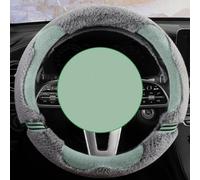 Steering Wheel Cover for Winter Plush Short Pile Anti-Slip Grip, Cute Cartoon Design Custom Fit for KIA K2 K3 K4 K5 KX Cross Models,O-type-Green