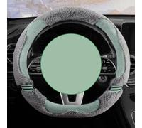 Steering Wheel Cover for Winter Plush Short Pile Anti-Slip Grip, Cute Cartoon Design Custom Fit for KIA K2 K3 K4 K5 KX Cross Models,D-type-Green