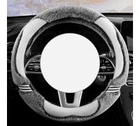 Steering Wheel Cover for Winter Plush Short Pile Anti-Slip Grip, Cute Cartoon Design Custom Fit for Stream insight passport Element Models,O-type-White