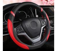 Steering Wheel Cover for Women Leather Universal Steering Wheel Cover for Car 15 inch (Red)