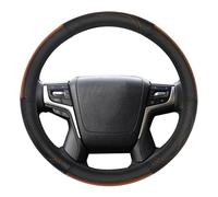 steering wheel cover Genuine Leather Car Accessories Steering Wheel Cover For Toyota For Land Cruiser For Prado 90 100 120 150 200 300 Fj(Brown)