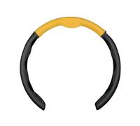 Steering Wheel Cover Genuine Leather Car Steering Wheel Cover For Ultra-thin Breathable 38cm For Qashqai Juke X-Trail T31 T32 For Altima For Rogue(Black yellow)