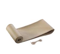 Steering Wheel Cover Genuine Leather Car Steering Wheel Cover With Needles Thread DIY Braid 37 38cm Anti-Slip Cowhide Steer Wheel Protector(Smooth Beige)