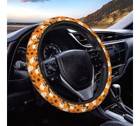 Steering Wheel Cover Halloween Ghost Bat Spider Oranges Car Accessories Universal Protector Breathable For Vehicle Auto Suv 38Cm