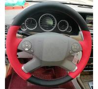Steering Wheel Cover Hand-stitched Non-Slip Leather Car Steering Wheel Cover For Mercedes For Benz E-Class W212 E 300 260 200 2009-2013 Car Steering Wheel Protector(Style 4)