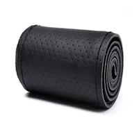 Steering Wheel Cover Hand-Stitched Steering Wheel Cover 36-40cm DIY Leather Braid on the With Needles Thread Car-Styling Steering Covers(Black Thread 36cm 2)