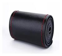 Steering Wheel Cover Hand-Stitched Steering Wheel Cover 36-40cm DIY Leather Braid on the With Needles Thread Car-Styling Steering Covers(Red Thread 36cm 1)