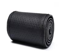 Steering Wheel Cover Hand-Stitched Steering Wheel Cover 36-40cm DIY Leather Braid on the With Needles Thread Car-Styling Steering Covers(Black Thread 38cm 2)