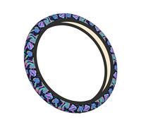 Steering Wheel Cover Hippy Mushroom Magic Magical Car Interior Accessory Universal Steering Wheel Protective Cover Anti-Slip Protector For Truck Vehicle Fit Most Cars 38Cm