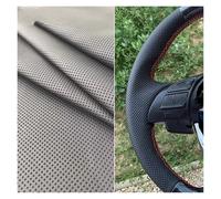 Steering Wheel Cover Leather Braid Steering Wheel Cover For BMW 5 6 7 Series F10 F07 F06 F12 F13 F01 F02 red blue line Perforated Microfiber Leather(Yellow thread)