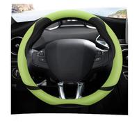 Steering Wheel Cover Microfiber Leather Car Steering Wheel Cover For Peugeot 208 2012~2018 For Peugeot 308 2014~2021 For Peugeot 2008 2013~2018 Auto Accessories Car Accessory Decoration(GREEN)