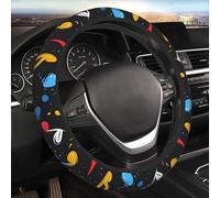 Steering Wheel Cover, Music Notes Colorful Print Car Steering Wheel Cover Women Men, Car Accessories for Cars SUV Trucks, Elastic Anti Slip Odorless, Universal 15 inch