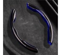 Steering Wheel Cover Peach Wood Grain Steering Wheel Cover Carbon Fiber Car Handle Cover Universal Protective Case Wooden Auto Steering(Blue 2 Pack)
